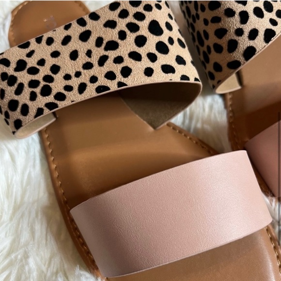 Top Moda Cheetah Print Slides Pink Tan Size 6, 6.5, 7, 8, 8.5, 9 - Picture 4 of 8